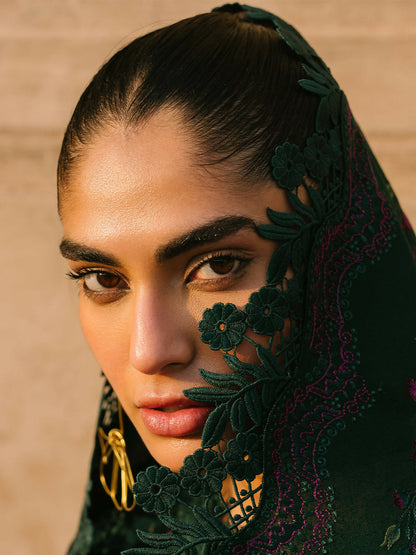 Binilyas Karandi Embroidered Unstitched 3-Piece Suit-152-B