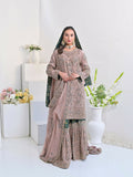 Ruby's Couture Wedding Collection Chiffon Embellished Sharara-Zimal
