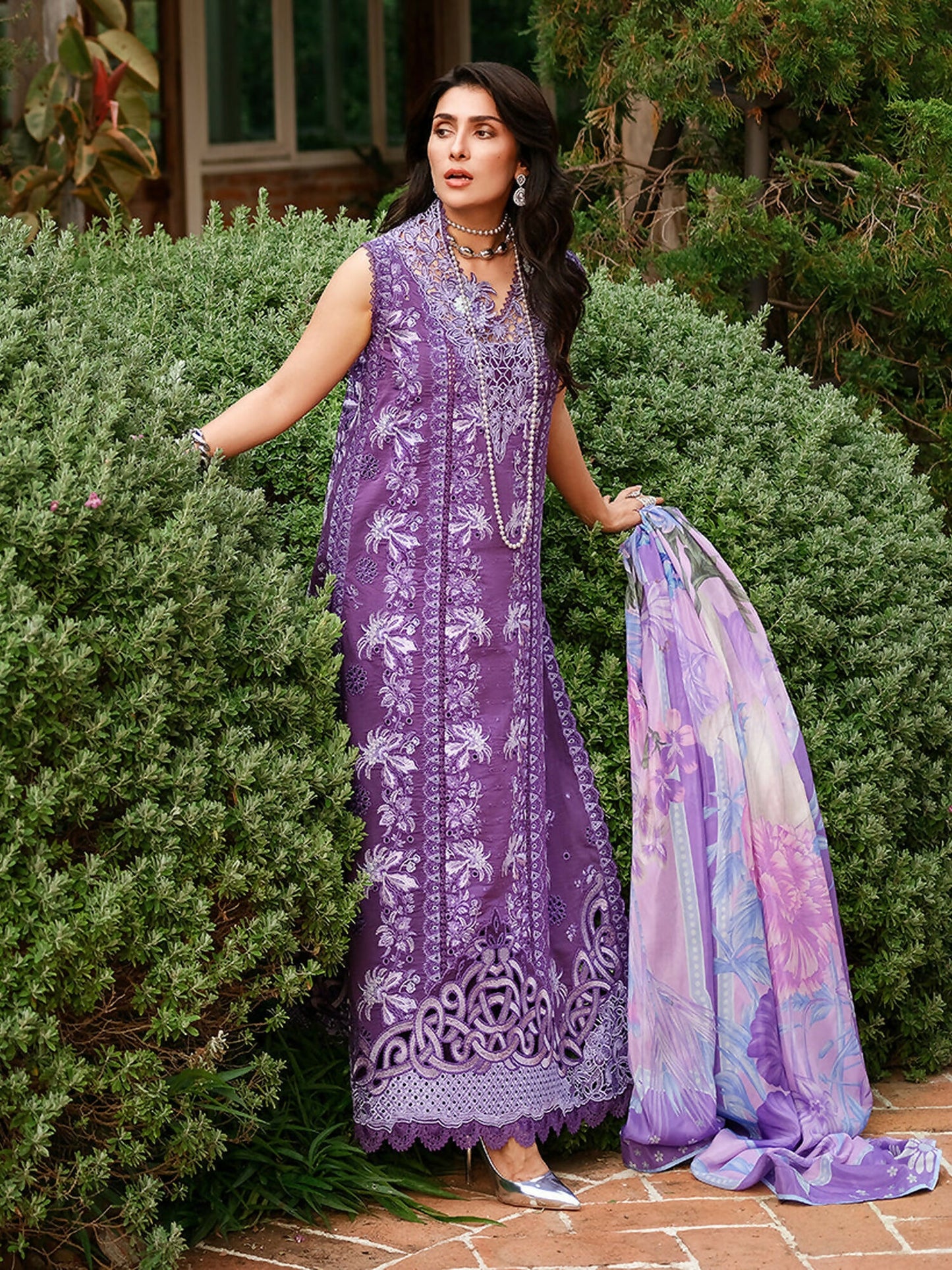 Mushq A Moi Luxury Lawn Embroidered Unstitched 3-Piece Suit-Lovers Lane