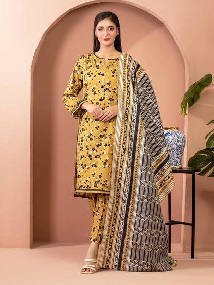 Edenrobe Allure Summer Lawn Printed Unstitched 3-Piece Suit-EWU5A1-35673