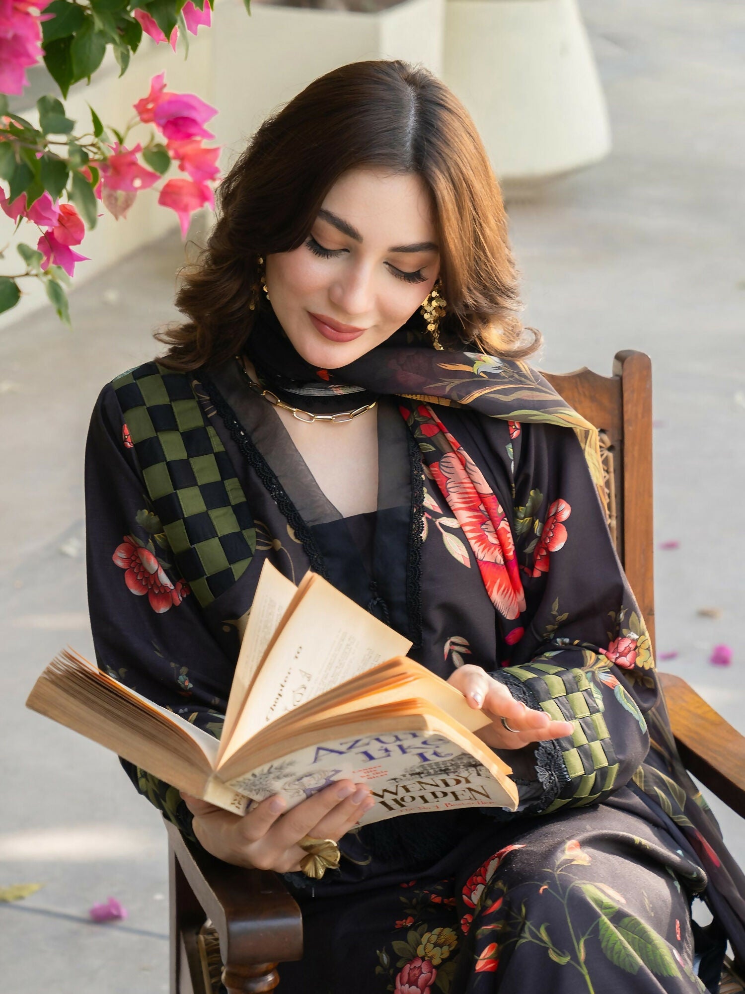 Panache Apparel Mah-e-Noor Raw Silk Printed Stitched Suit-Orya
