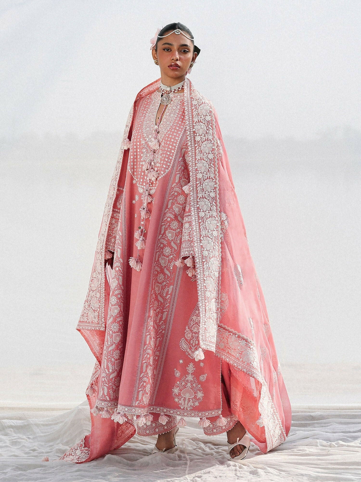 Hussain Rehar Luxury Lawn'26 Eid Edit Embroidered Unstitched 3-Piece Suit-Sorti