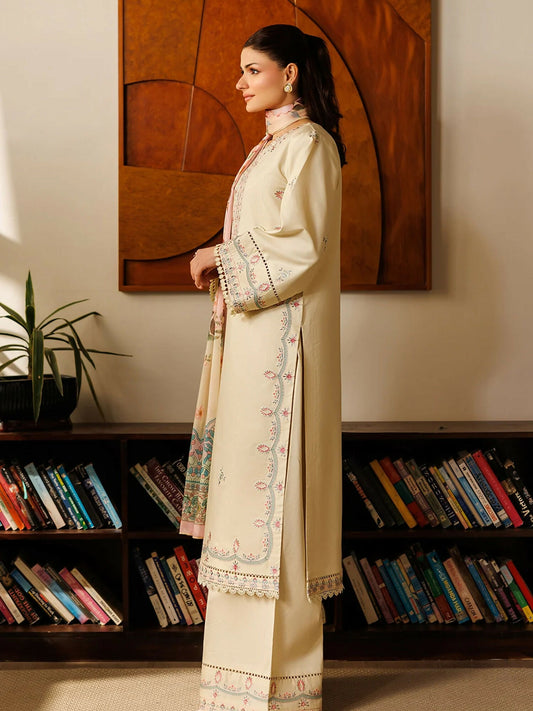 Panache Apparel Mistfall Ramadan Edit Cotton Embroidered Stitched Suit-Ardan