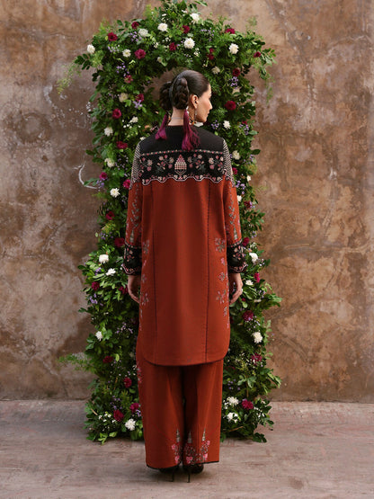 Jugnu By Hussain Rehar Khaddar'25 Embroidered Unstitched 3-Piece Suit-Parsa