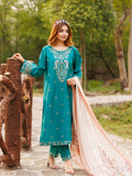 MAK Fashion Lawn Embroidered Stitched 3-Piece Suit-Saffron