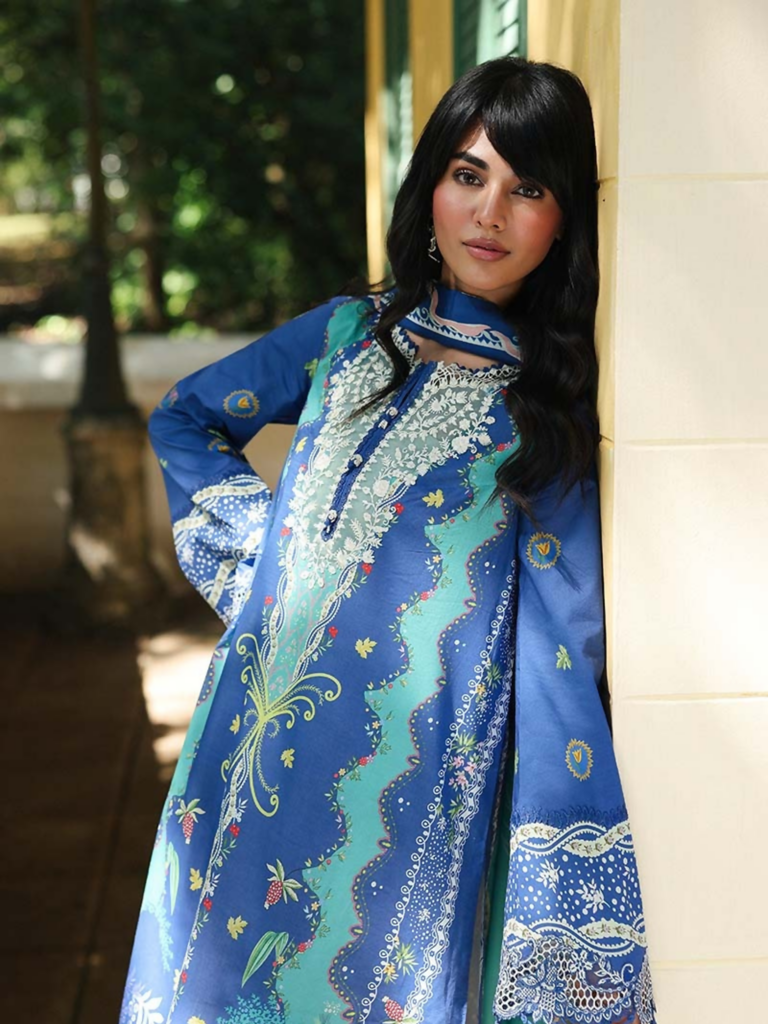 Qalamkar Qprints Lawn'26 Embroidered Unstitched 3-Piece Suit-AX-10-(B)-Viona
