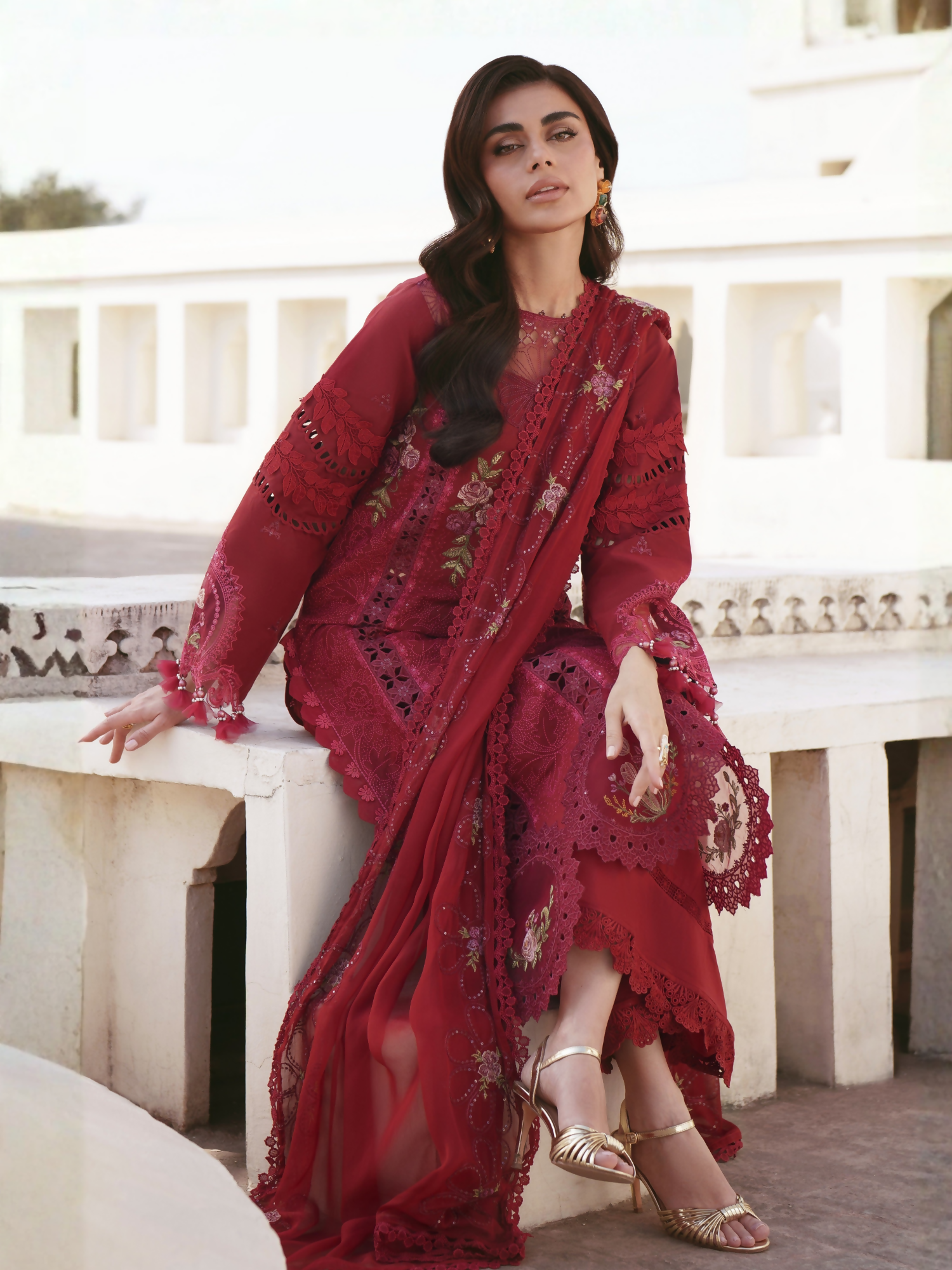 Parishay Shangrila Lawn Embroidered Unstitched 3-Piece Suit-SLA-12