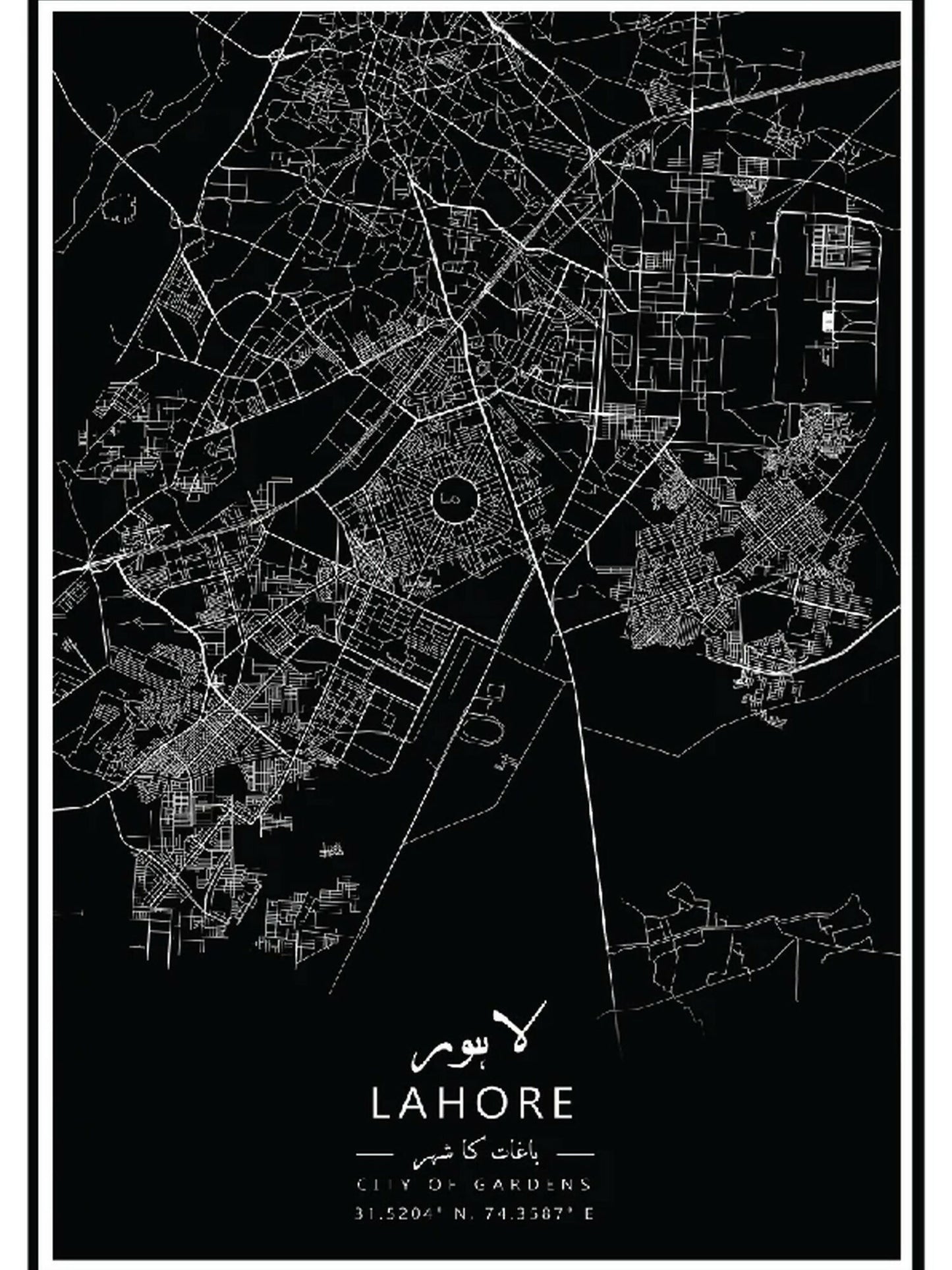 MappedPK Lahore Printed Map