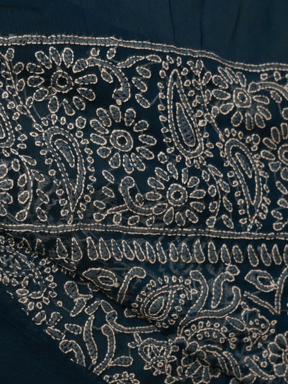 AB Hand Embroideries Chiffon Embroidered Unstitched 2-Piece Suit