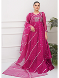 Allure By IH Lehr Chiffon Embroidered Lehenga-Very Berry