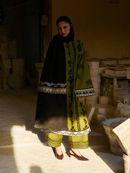 Hussain Rehar Khaddar'25 Embroidered Stitched 3-Piece Suit-Gulmarg