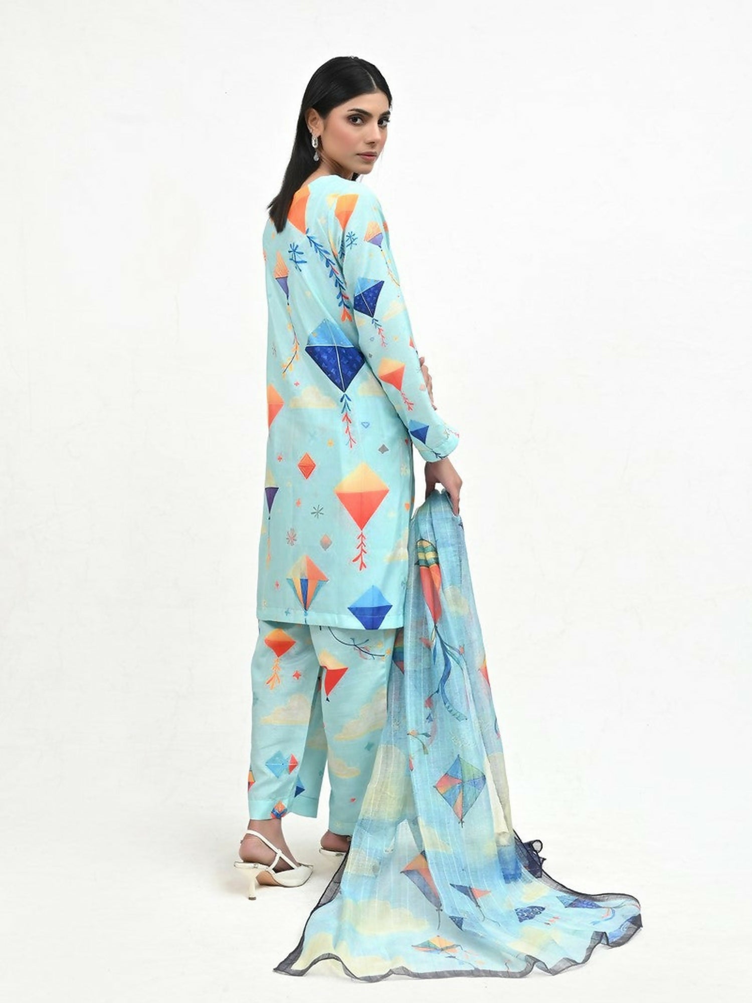 Imran Aftab Basant Mela Raw Silk Printed Unstitched 3-Piece Suit-IARP 01