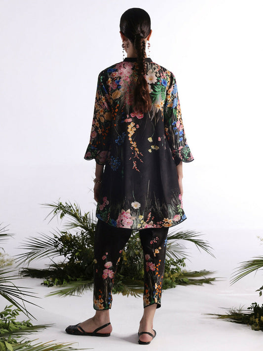 Binilyas Silk Digital Printed Co-Ord Set-30088