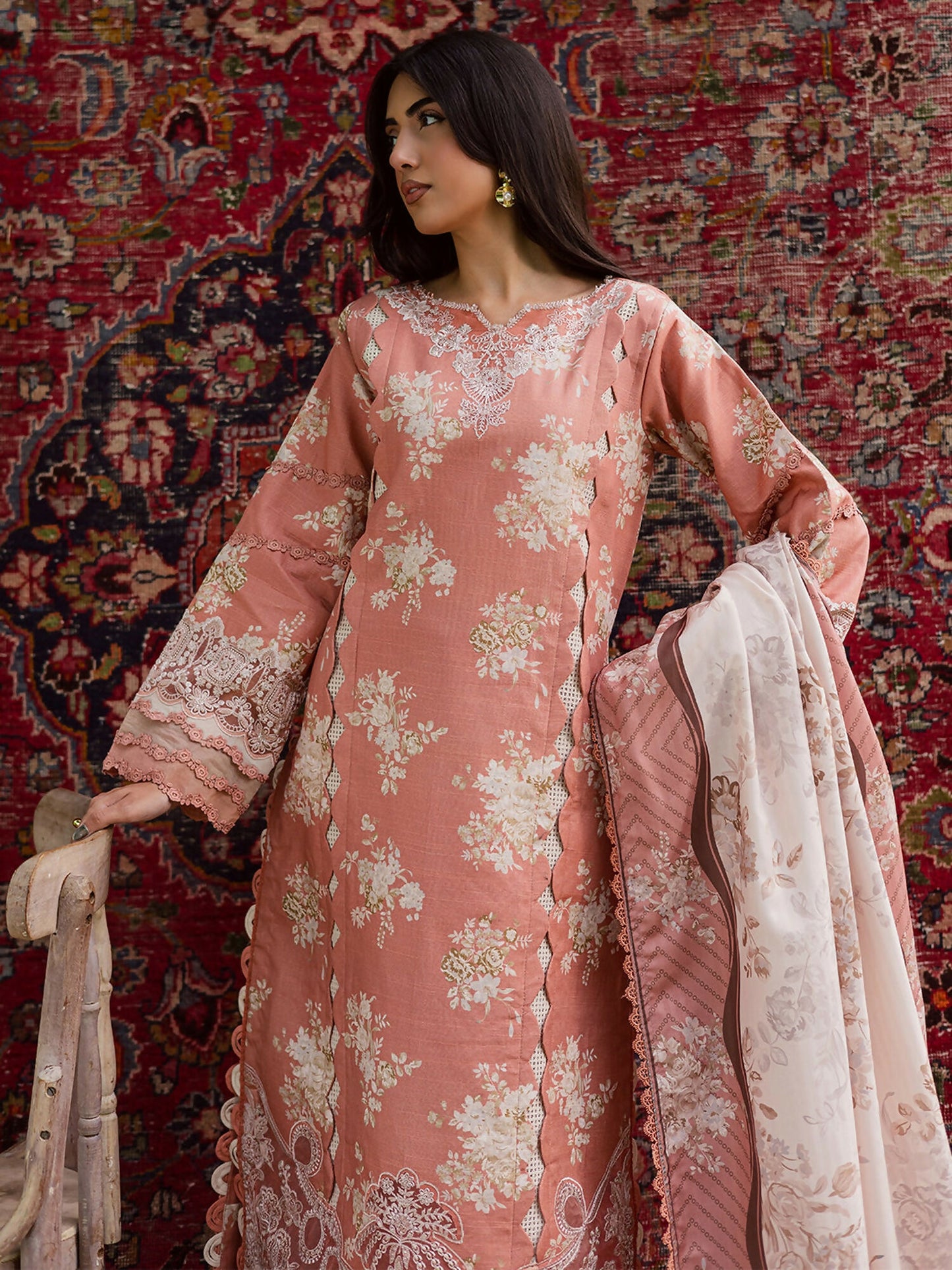 Parishay Rang e Sarma Khaddar Embroidered Unstitched 3-Piece Suit-SAR-03