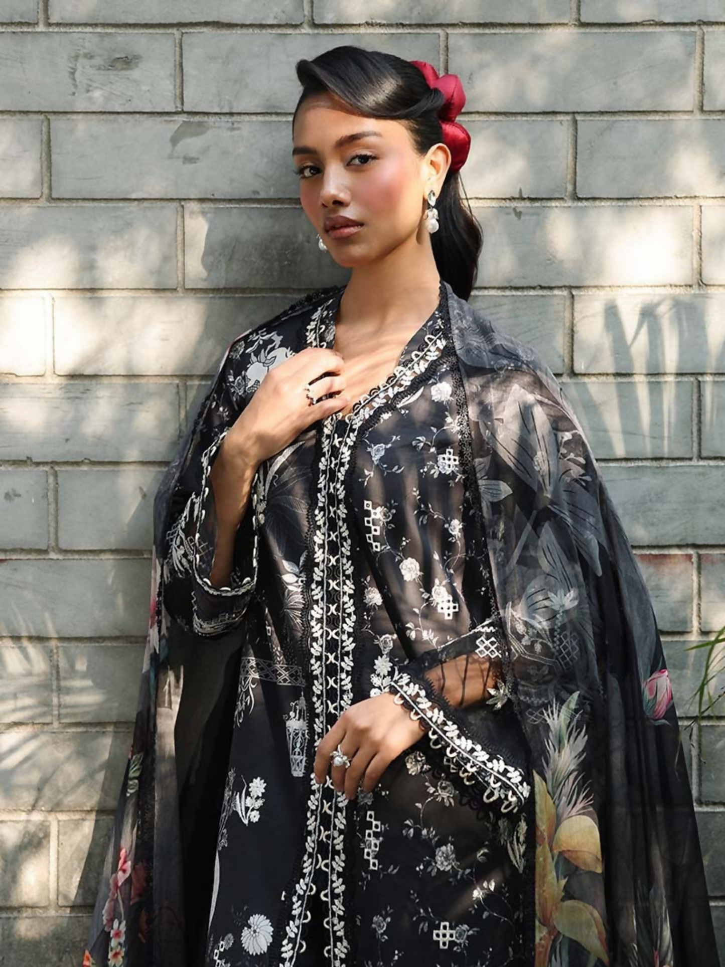 Qalamkar Qprints Lawn'26 Embroidered Unstitched 3-Piece Suit-AX-08-(B)-Eavan