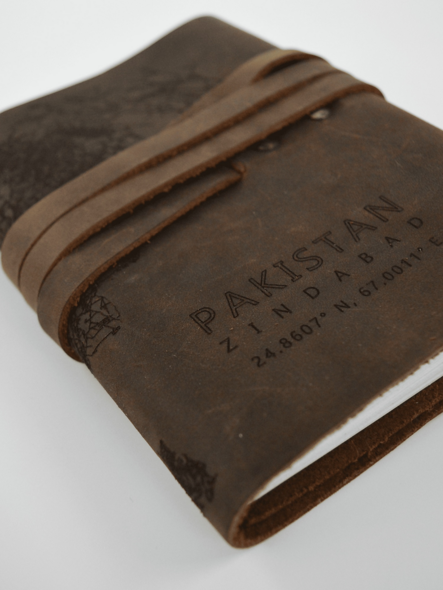 MappedPK Pakistan Mapped Leather Journal
