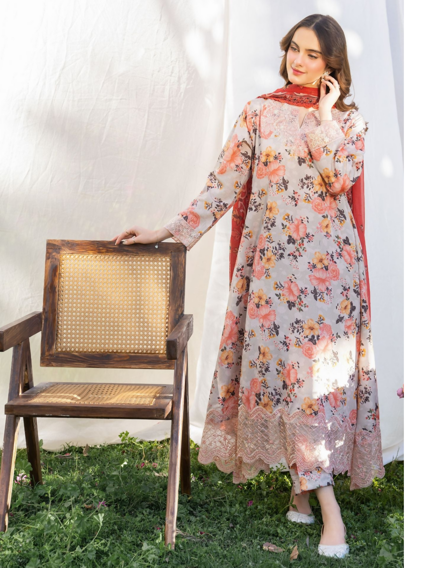 Panache Apparel Serenity Lawn Embroidered Stitched Suit-Blooming