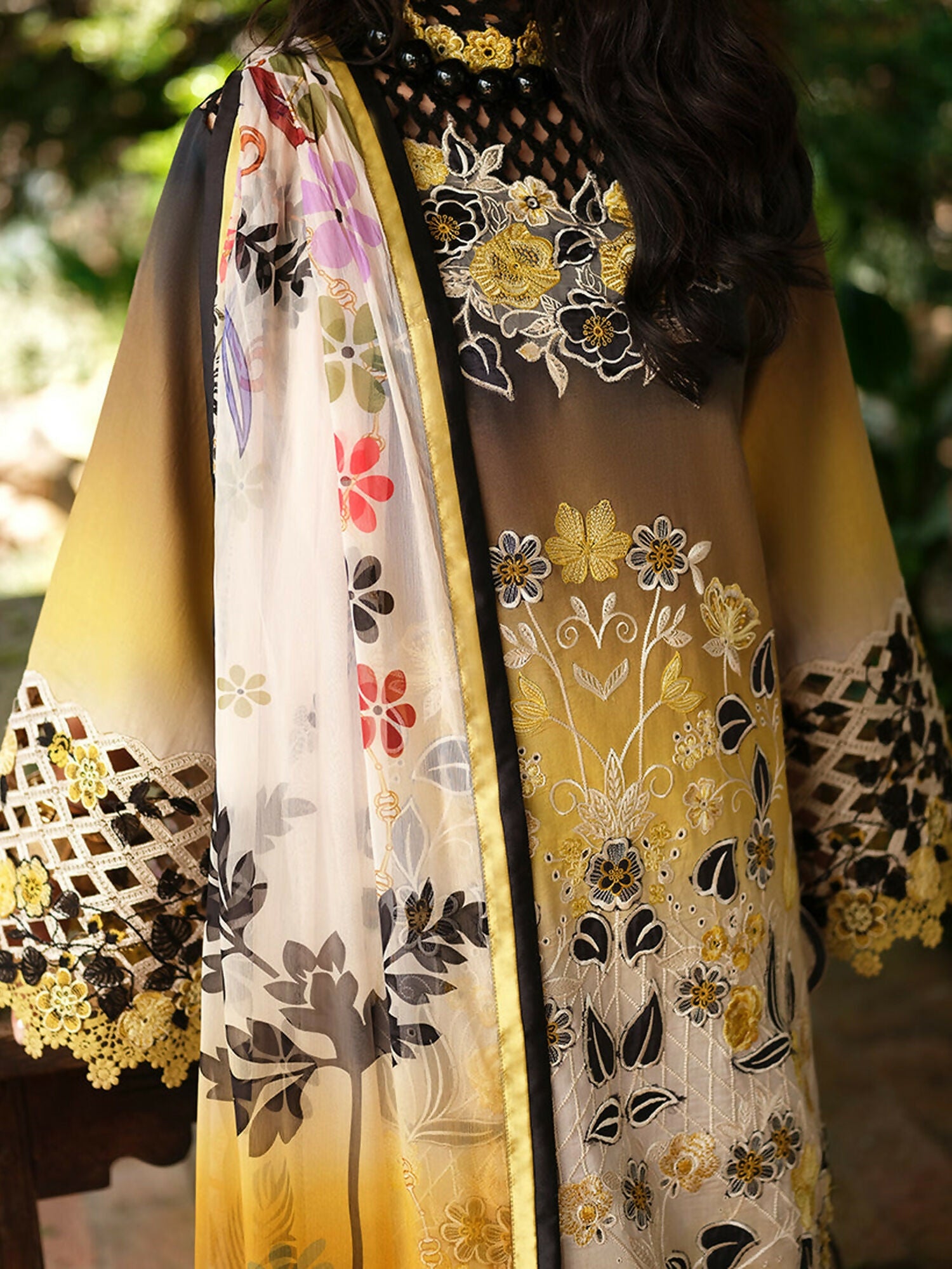 Mushq A Moi Luxury Lawn Embroidered Unstitched 3-Piece Suit-Timeless Charm