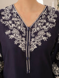 Stylish Collection Aaraish Linen Embroidered Stitched 2-Piece Suit- Blue Garnet