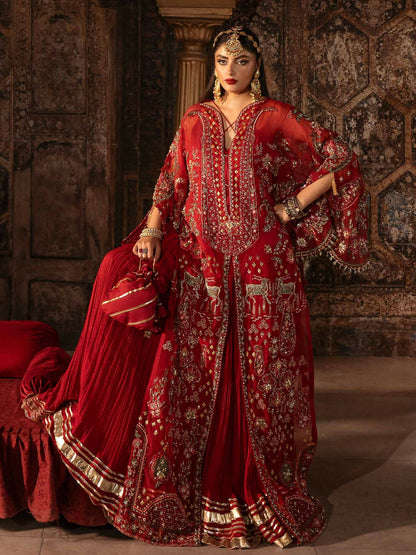 Shiza Hassan Shehnai Organza Embroidered Stitched 3-Piece Suit-Roha
