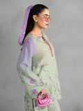 Panache Apparel Dear Summer Silk Lawn Printed Co-Ord Set-Green Field