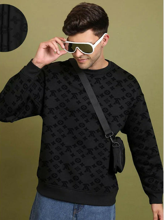 Jupiter Chanel Velvet Self Textured Sweat Shirts-14720