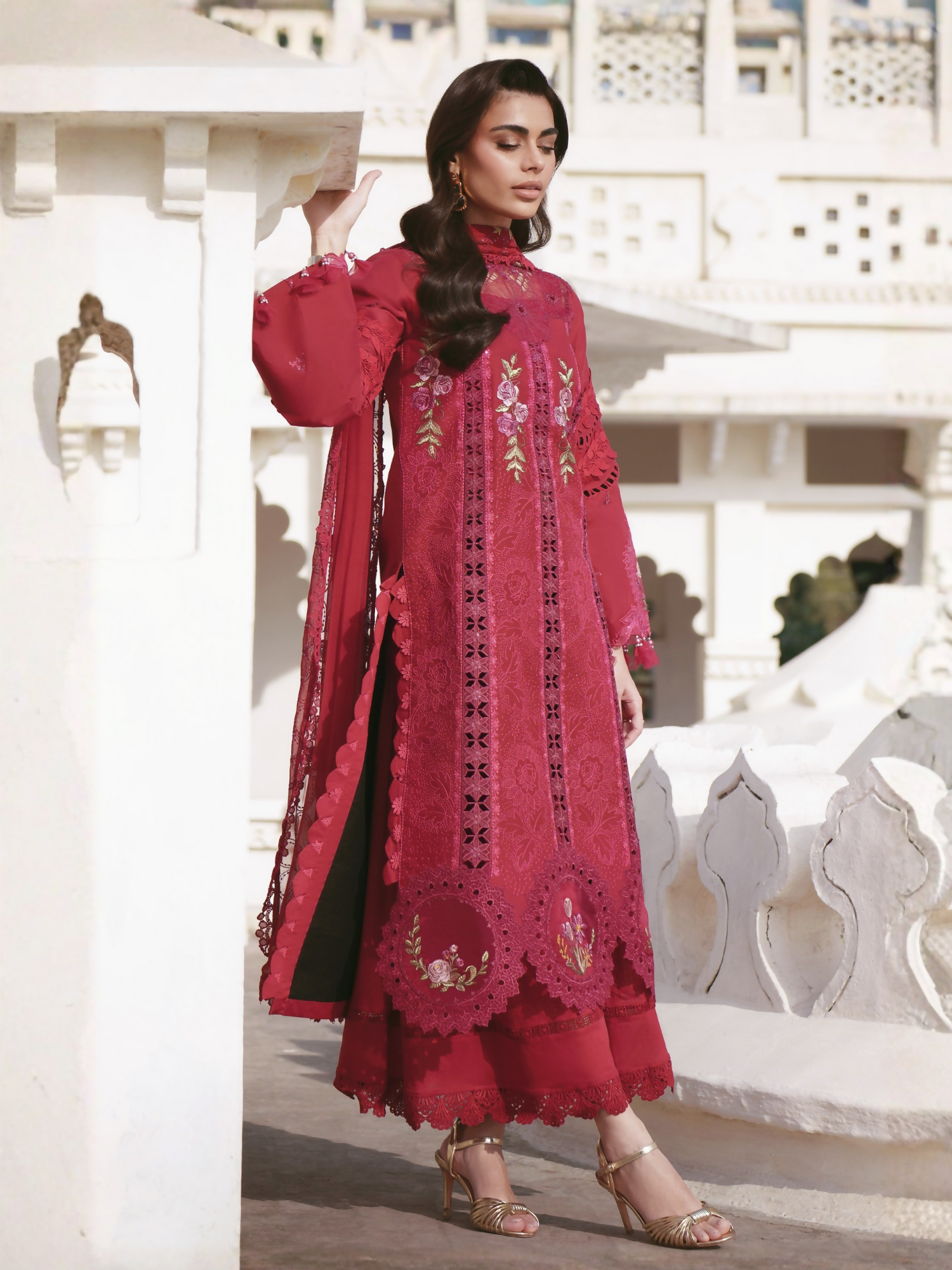 Parishay Shangrila Lawn Embroidered Unstitched 3-Piece Suit-SLA-12