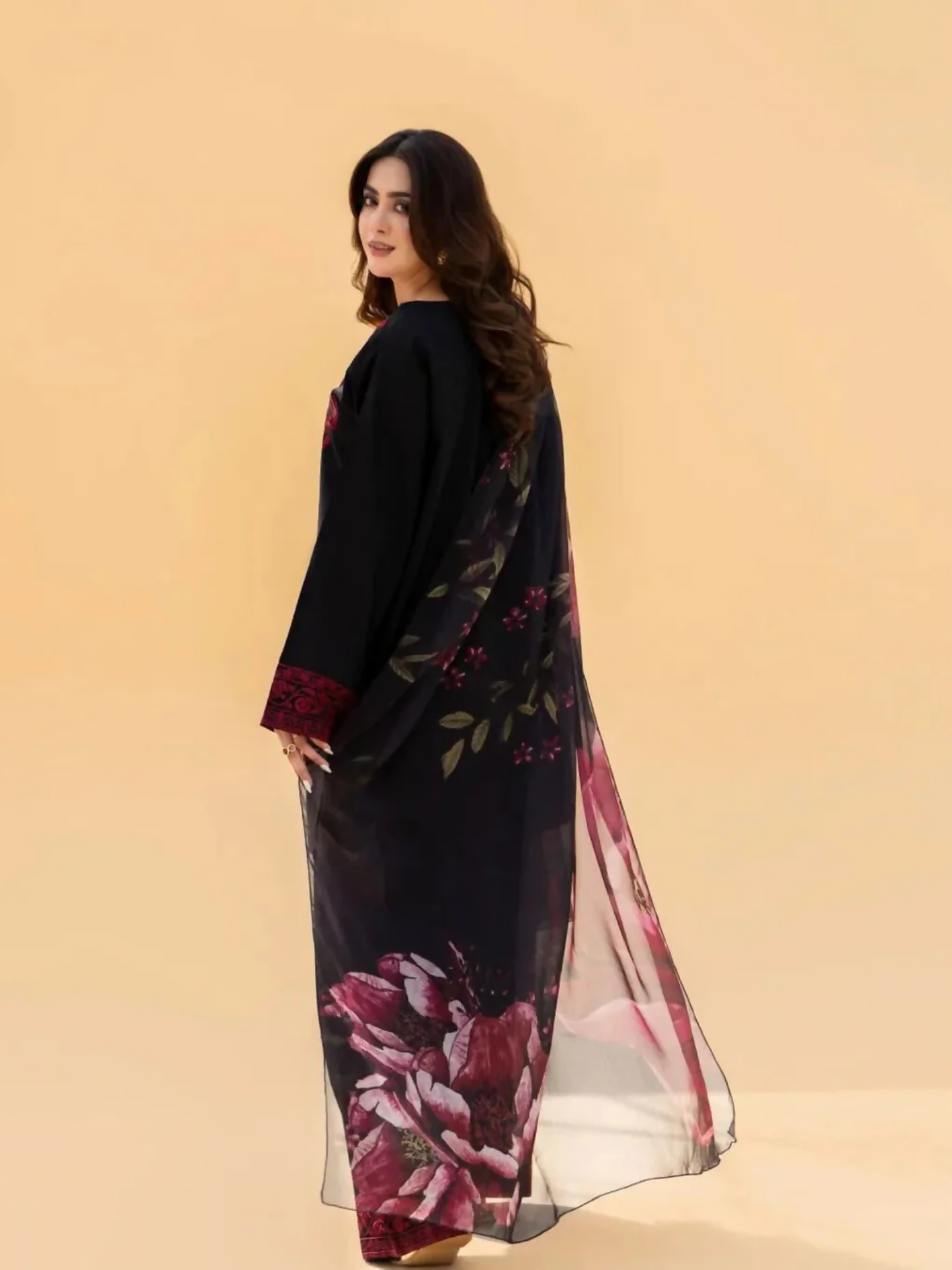 MH Cloth House Cotton Lawn Embroidered Stitched 3-Piece Suit-Mashal