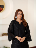 HU Studios Blackout Collection Lawn Embroidered Stitched 2-Piece Suit-Shadow Line
