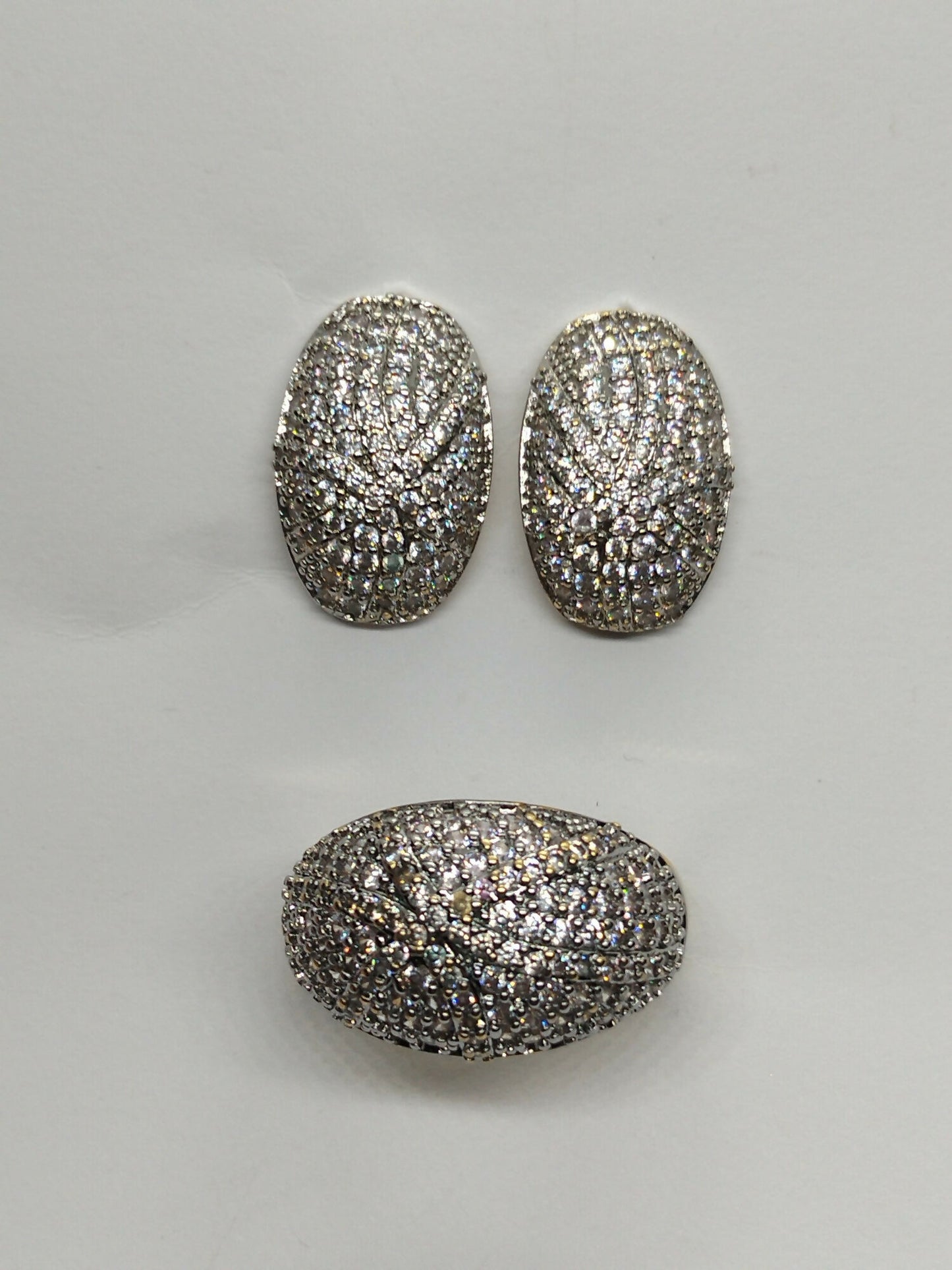 H&A Jewellery Dual Tone Stud Earrings and Ring Set