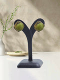 Glitter Jewellery Glossy Green Stud Earrings