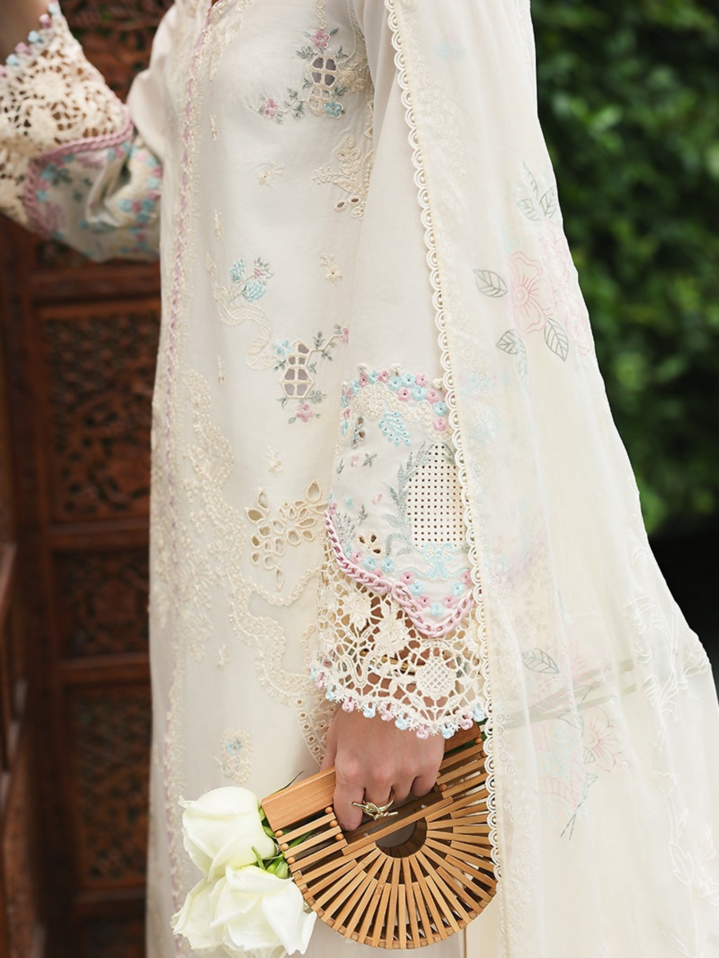 Qalamkar Qline Lawn Drop-1 Embroidered Unstitched 3-Piece Suit-RP-01 Savera