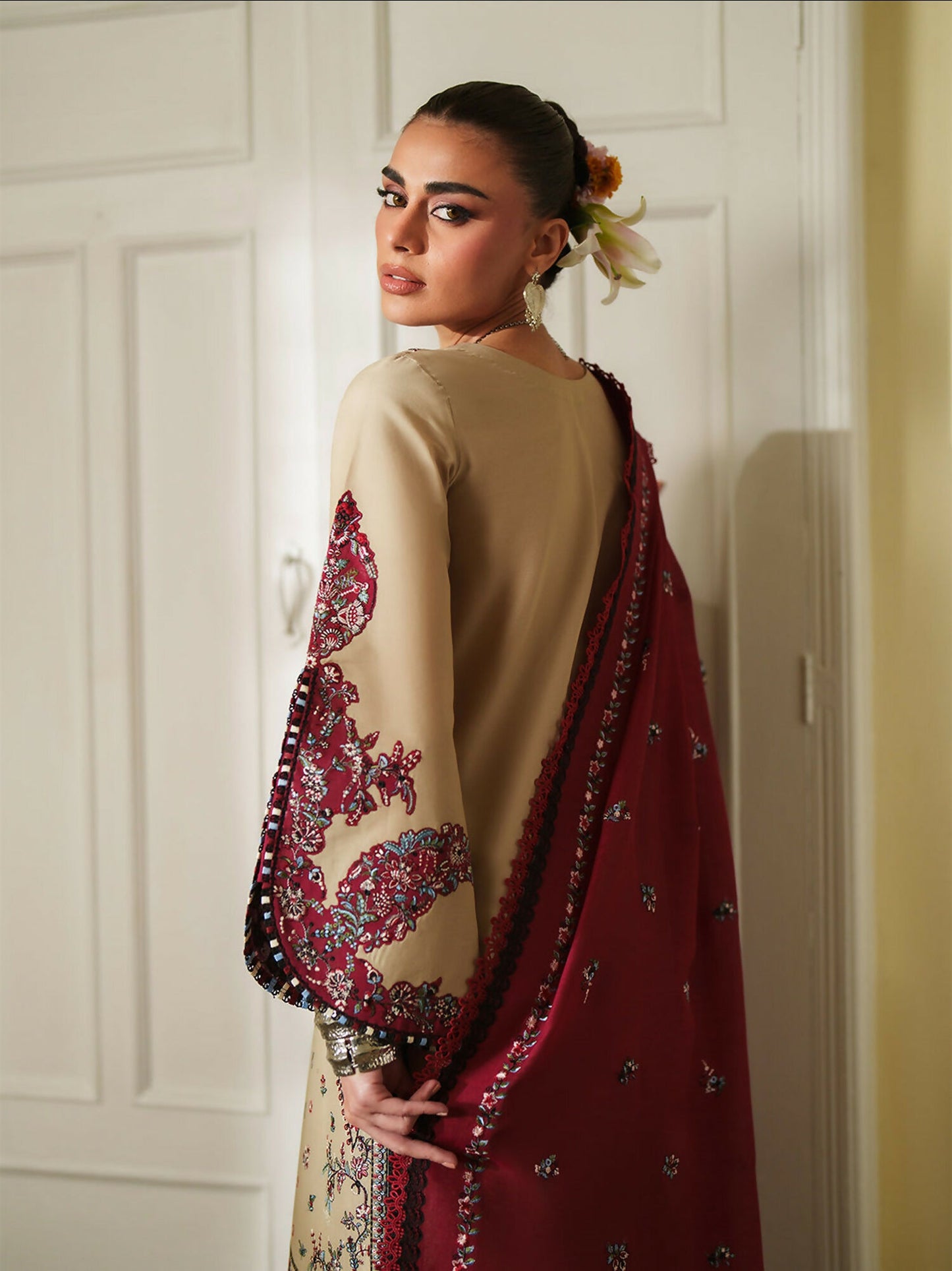 Binilyas Heritage Dore Summer'26 Lawn Embroidered Unstitched 3-Piece Suit-175-A