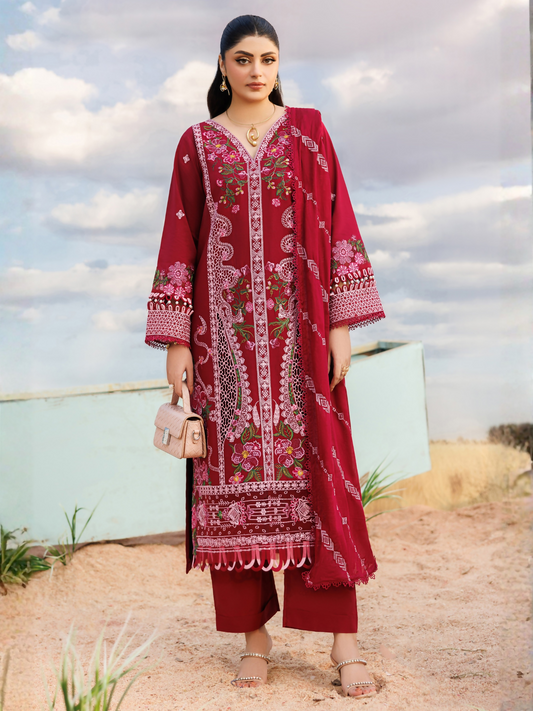 Parishay Shangrila Lawn Vol 2 Embroidered Unstitched 3-Piece Suit-ANG-05