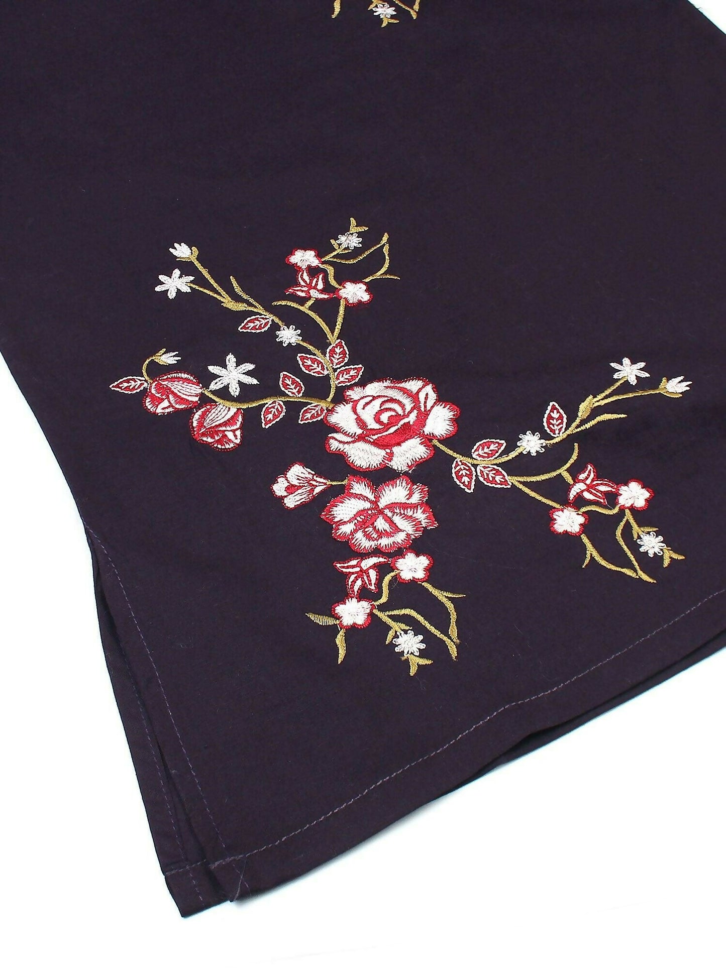 Velvour Girls Cotton Embroidered Stitched 2-Piece Suit-VG97-A