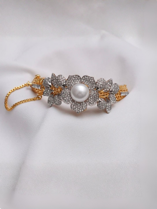 Fashion Hub by Noor Bilal - Gold Plated 3D Flower Bracelet