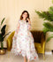 Panache Apparel Organza Printed Frock-Marigold