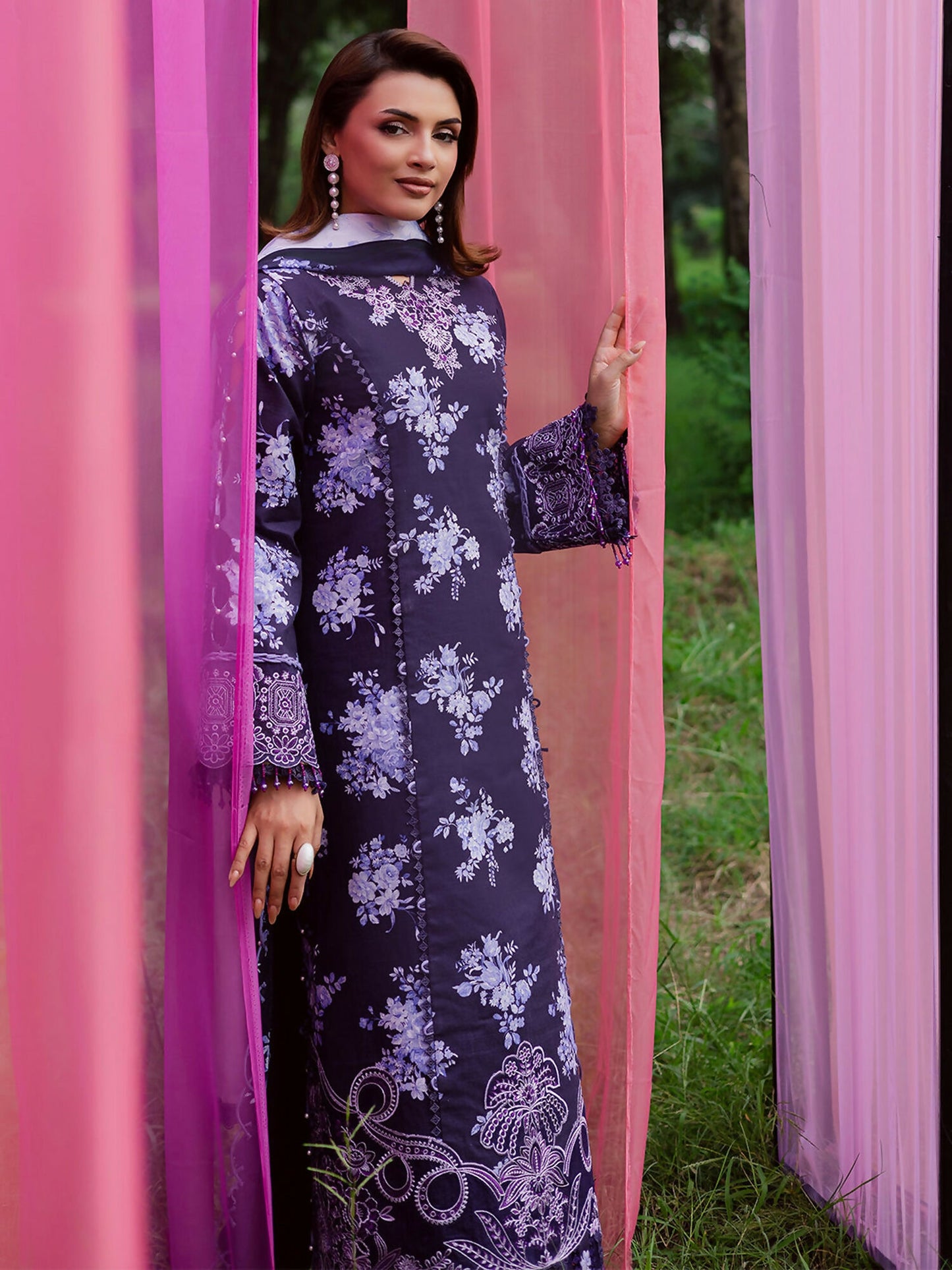 Parishay Rang e Sarma Khaddar Embroidered Unstitched 3-Piece Suit-SAR-04