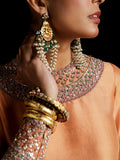 Hussain Rehar Luxury Pret'23 Raw Silk Embellished Stitched 3-Piece Suit-Vaskas