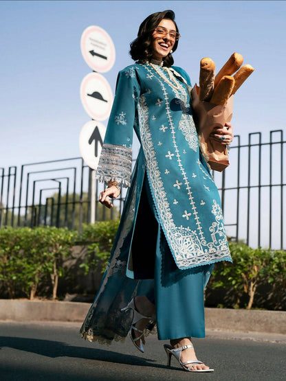 Mahnur Broadway Luxury Lawn'26 Embroidered Unstitched 3-Piece Suit-BW-010