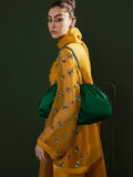 Hussain Rehar Basic Not Basic I Organza Embellished Stitched 4-Piece Suit-Holly Hock