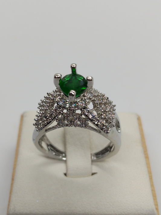 H&A Jewellery One Carat Silver Rhodium Plated Ring