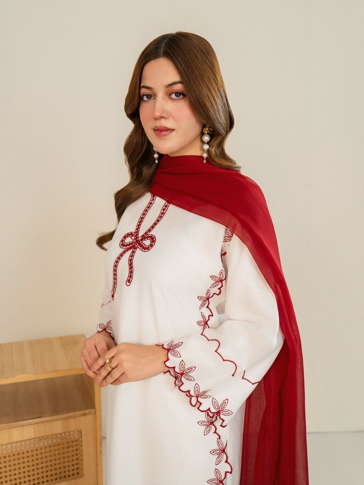 Stylish Collection Whisper Pret Linen Embroidered Stitched 3-Piece Suit-Nayyab