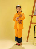 Velvour Girls Linen Embroidered Co-Ord Set-VG134-A