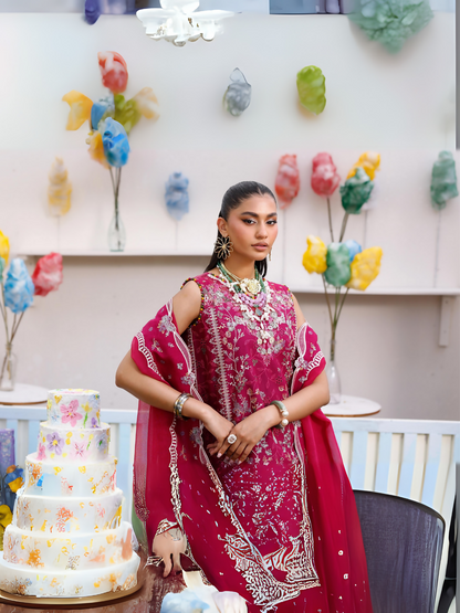 Binilyas Carnival Lawn Embroidered Unstitched 3 Piece Suit-35B