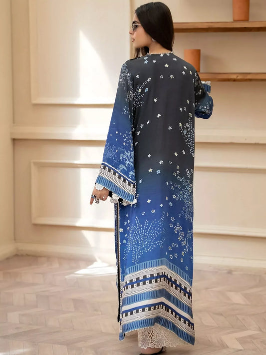 Shiza Hassan Miha Luxury Pret Satin Silk Embroidered 3-Piece Suit-Stardust