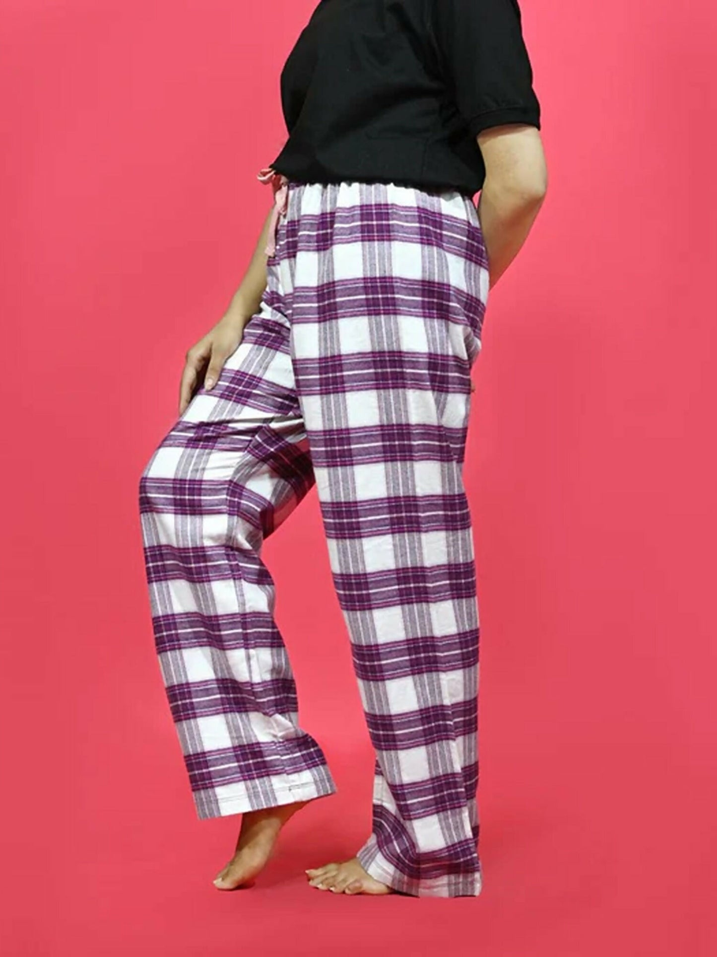 Funky's Printed Checked Loungewear Trouser-14630