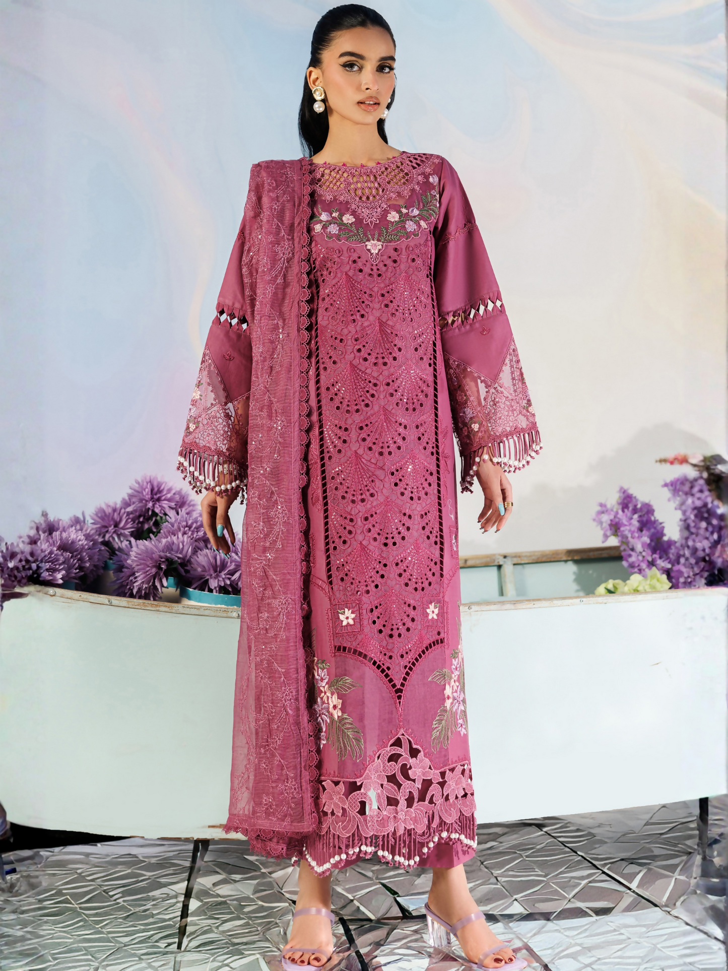 Parishay Shangrila Lawn Vol 2 Embroidered Unstitched 3-Piece Suit-ANG-04