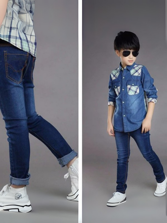 Funky's Plain Classy Stretchy Slim Fit Denim Pant-12031