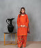 Stylish Collection Musk Raw Silk Printed Stitched 3-Piece Suit-Jahaan